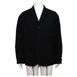 Comme Des Garcons Black Wool Draw Men's Jacket Black