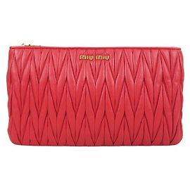 Miu Miu Pochette Matelassée Rouge