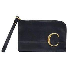 Chloé Clutch Logo Nero