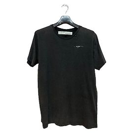 Off White Besticktes Kurzarm-Top für Damen Schwarz