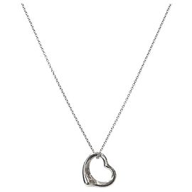 Tiffany & Co Collier Cœur Ouvert en Argent Argenté