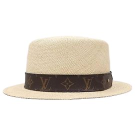 Louis Vuitton New LV Monogram Fedora Panama Hat Silvery