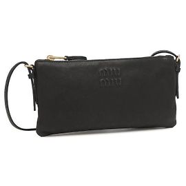 Miu Miu Bolsa de couro nappa Preto
