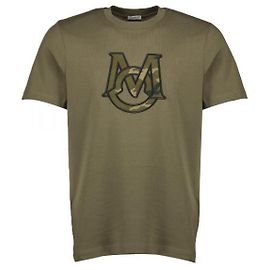 Moncler Baumwoll-T-Shirt mit Monogramm Grün