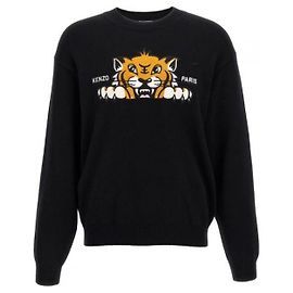 Kenzo Embroidered Wool Sweater Black
