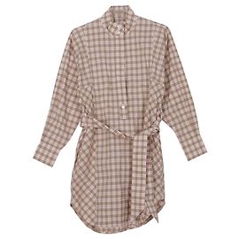Abito camicia Burberry con cintura in cotone Multicolore