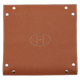 Hermès Ledertablett Rot