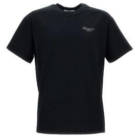Givenchy Camiseta de algodón con estampado de logo stamp Negro