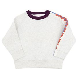 Burberry Sweatshirt de fleece cinza com logótipo para bebé e crianças Marrom