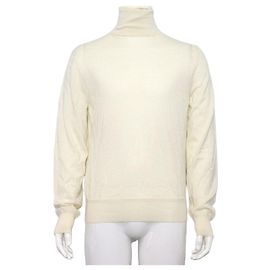 Tom Ford Cashmere Silk Blend Men's Turtleneck Sweater White
