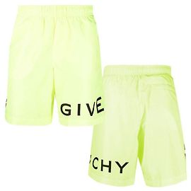 Givenchy Short de bain avec logo brodé Doré