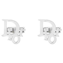 Dior Abotoaduras Oblique Silver Prata