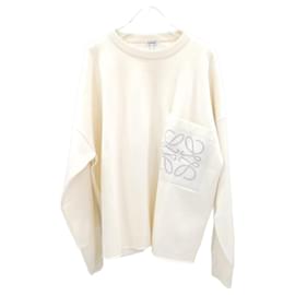 Loewe Strickpullover mit Tasche Silber
