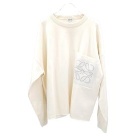 Loewe Pull en maille avec poche Argenté