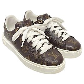 Louis Vuitton Sapatilhas Timeout em canvas Monogram Marrom