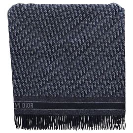 Dior Nuova Coperta in Cashmere Oblique Navy Blu