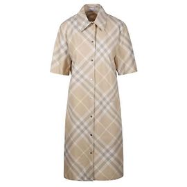 Burberry Abito camicia a scacchi in cotone Multicolore
