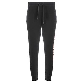 Burberry Pantalones jogger de algodón para mujer con estampado de logo Negro