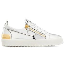 Giuseppe Zanotti Metallic Sneaker Silber Silber