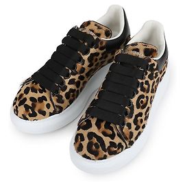 Alexander McQueen Sneaker Schwarz Leopard Leder Schwarz