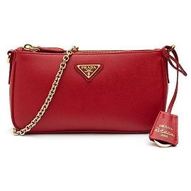 Prada Mini borsa a tracolla Two-Way in Saffiano Rosso