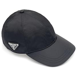 Prada Nylon-Baseballkappe Schwarz