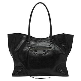 Balenciaga Borsa Tote Medium con dettagli in ottone Nero