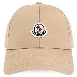 Moncler Baseball-Kappe aus Baumwollgabardine Braun