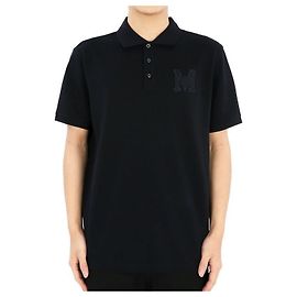 Moncler Men's Logo Patch PK Short Sleeve (Navy) Orange