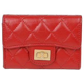 Chanel Flap Card Wallet Red