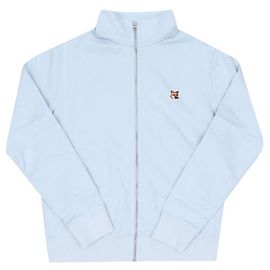 Montblanc Maison Kitsune Jacket Fox Head Patch Zip-Up Men's Jacket White