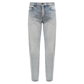Saint Laurent Boyfriend Jeans in Vintage Blue Denim Silvery