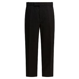 Thom Browne Pantalones Chino Utility de Sarga de Algodón Negro