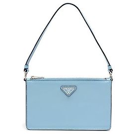 Prada Borsa a tracolla in pelle spazzolata Blu