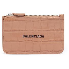 Balenciaga Tarjetero de cocodrilo Roja