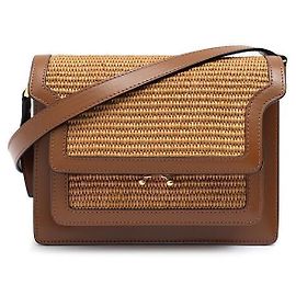 Marni Bolsa Trunk de ráfia Multicor