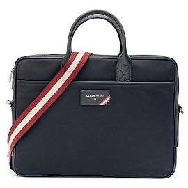 Bally Black Nylon Business Bag Black