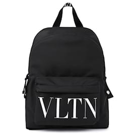 Valentino Black Nylon Backpack Black