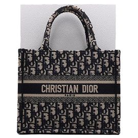 Dior Borsa Book Tote Small Blue Oblique Blu