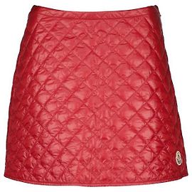 Moncler Minifalda acolchada de rombos Roja