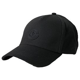 Moncler Boné de beisebol com patch de logo Preto