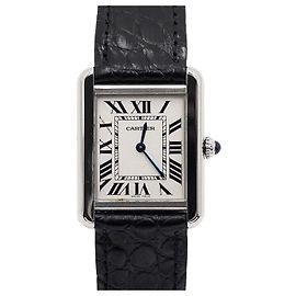 Cartier Relógio de Quartzo para Mulher Tank Solo Small com Pulseira de Couro Multicor