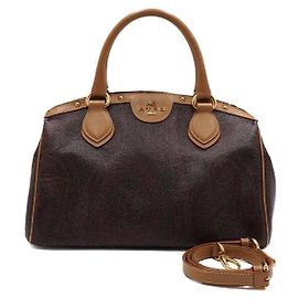 Etro PVC Paisley Tote Bag and Shoulder Bag Black
