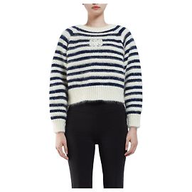 Céline Pull à col rond Marniere en mohair et soie Multicolore