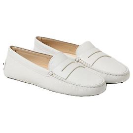 Tod's Gommino Autofahrer-Schuhe aus Leder Weiß