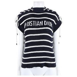 Christian Dior Strick ohne Ärmel Blau