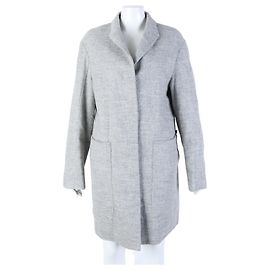 Jil Sander Alpaca Coat Grey Brown