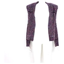 Balmain Viscose Shoulder Patch Stripe Button Women's Jacket Multiple colors