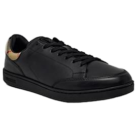 Baskets Burberry en cuir noir Noir