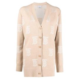 Burberry Salena TB Logo Cardigan Light Camel Orange